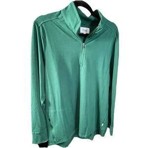 NWT FEAT Unisex Green Size Medium Quarter Zip Pullover Sweatshirt MSRP $88